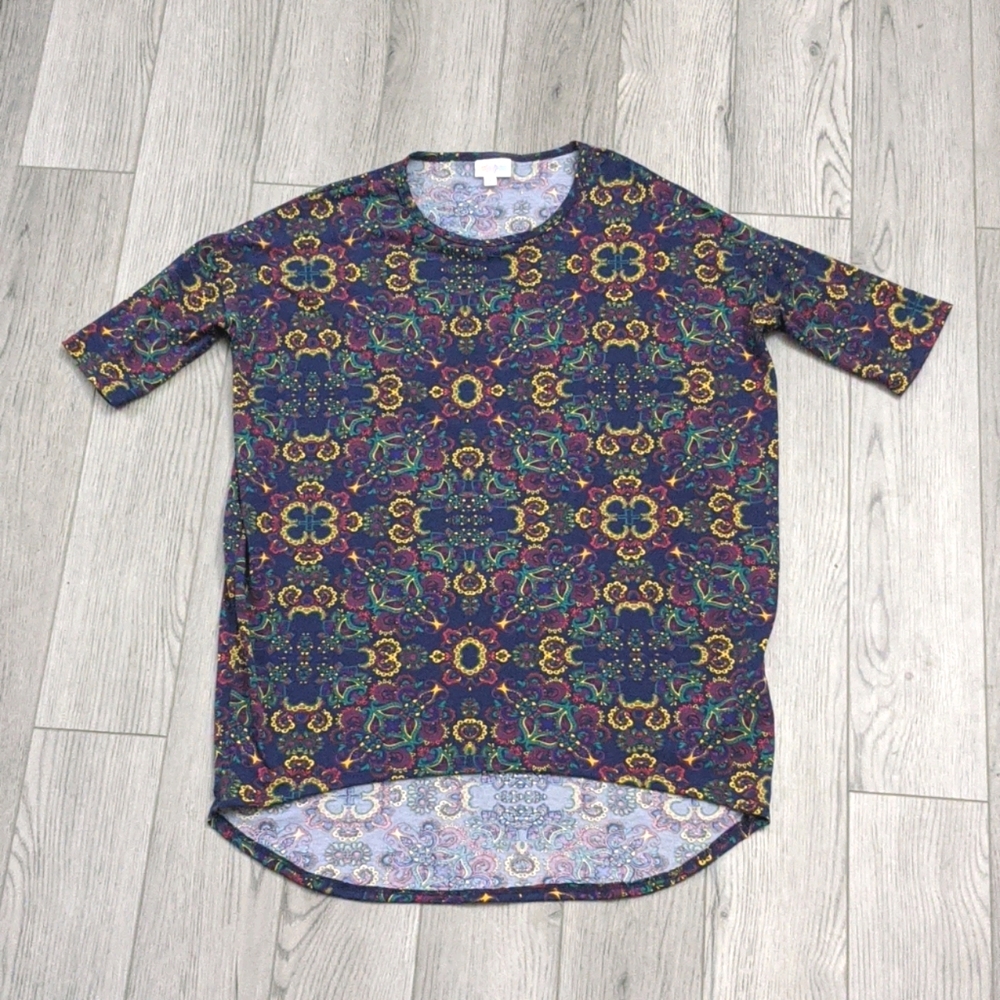 LuLaRoe Irma Paisley Kaleidoscope High Low Dolman Tunic- XXS